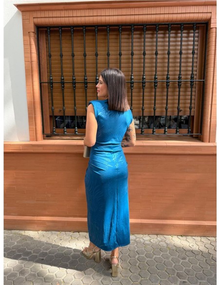 VESTIDO IRIS ESTAMPADO PETROLEO