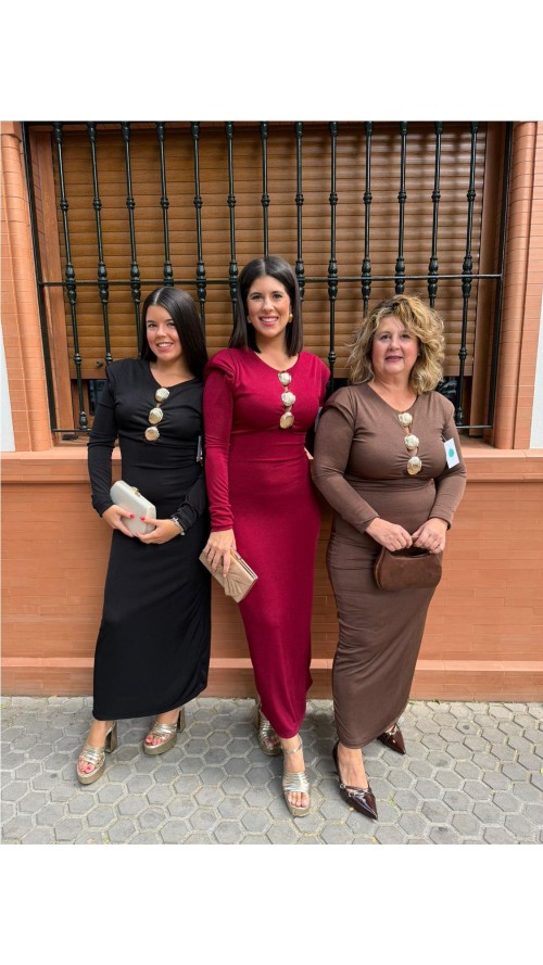 VESTIDO ALEXA MARRON