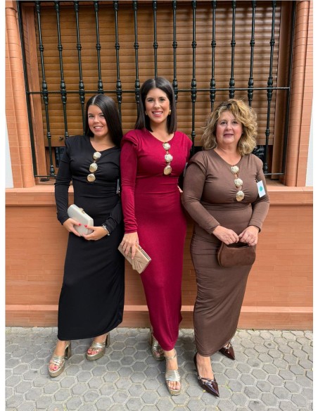 VESTIDO ALEXA MARRON