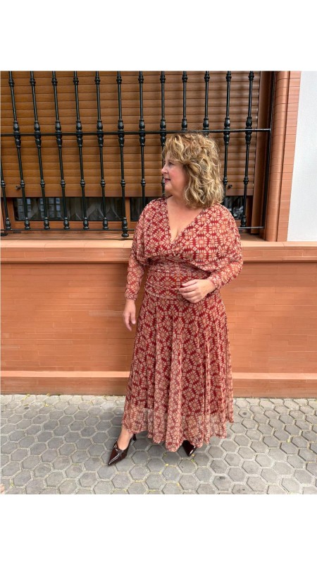 VESTIDO AMARELIS TEJA