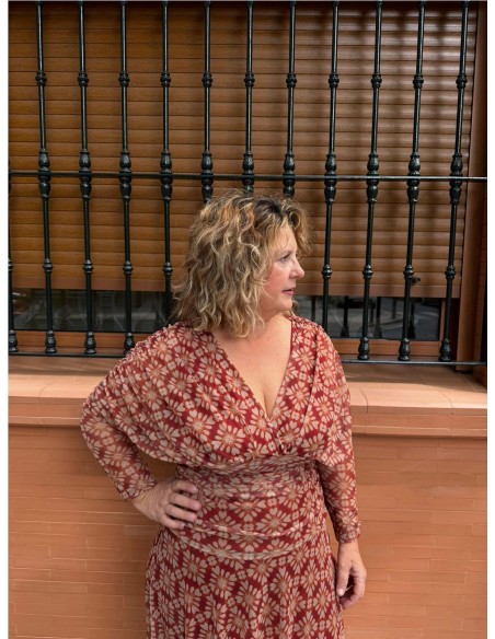 VESTIDO AMARELIS TEJA