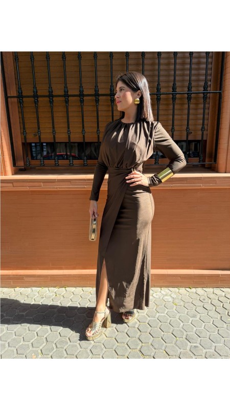 VESTIDO ARTEMIS MARRON 2