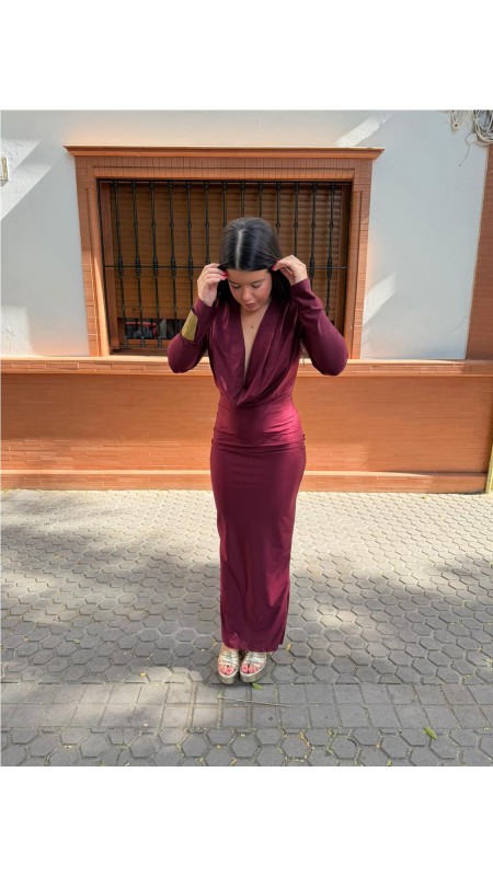 VESTIDO RIGA BURDEOS 2