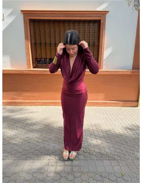 VESTIDO RIGA BURDEOS