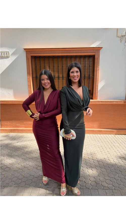 VESTIDO RIGA BURDEOS