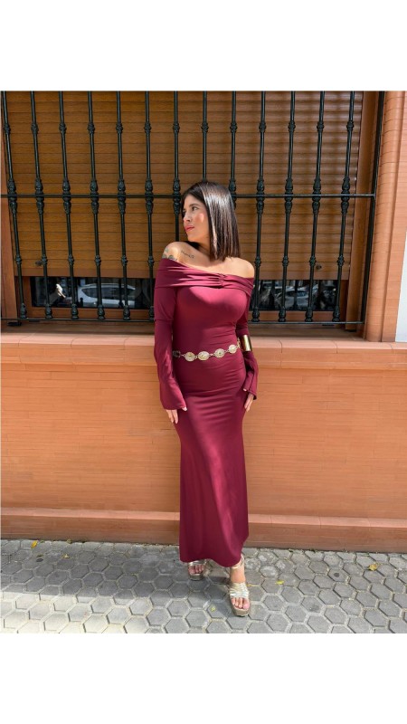 VESTIDO ESTOCOLMO BURDEOS