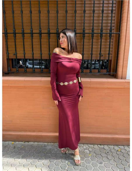 VESTIDO ESTOCOLMO BURDEOS