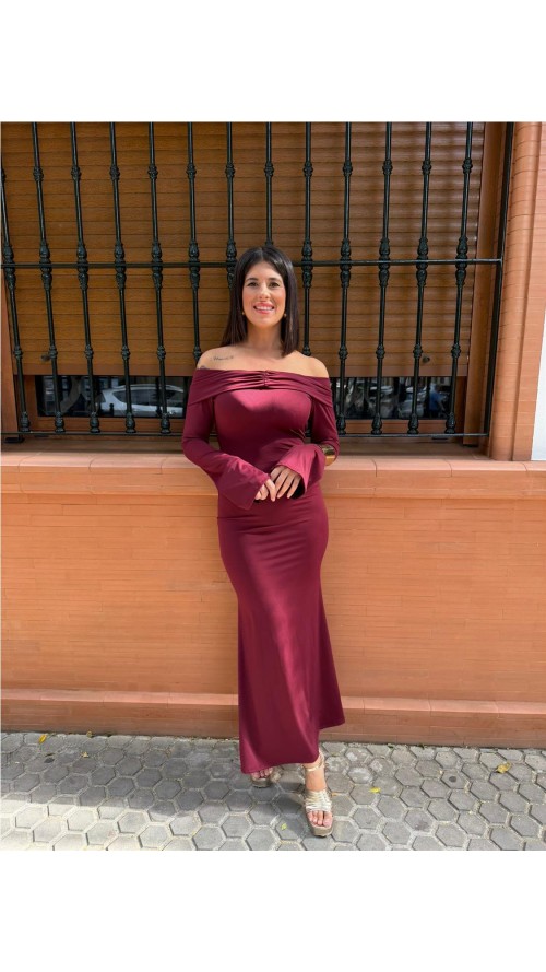 VESTIDO ESTOCOLMO BURDEOS