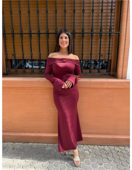 VESTIDO ESTOCOLMO BURDEOS