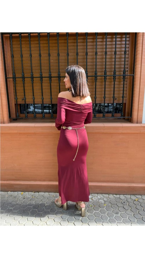 VESTIDO ESTOCOLMO BURDEOS