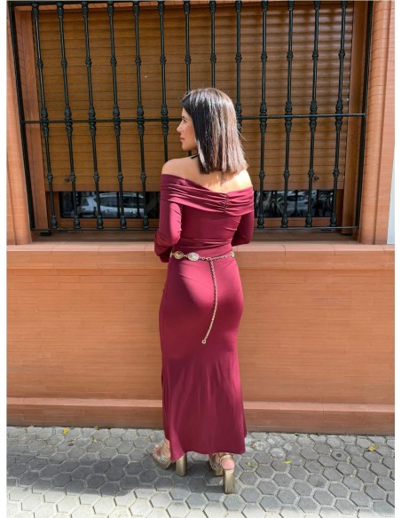 VESTIDO ESTOCOLMO BURDEOS