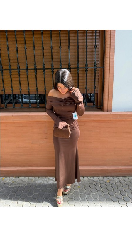 VESTIDO ESTOCOLMO MARRON 2