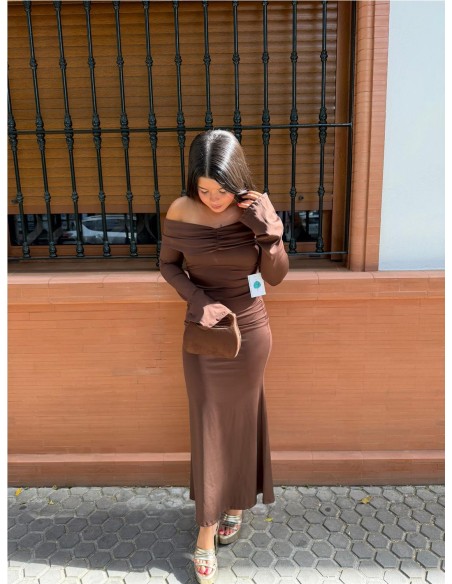 VESTIDO ESTOCOLMO MARRON