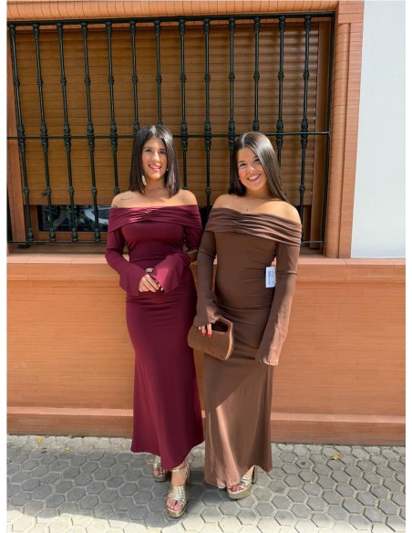 VESTIDO ESTOCOLMO MARRON