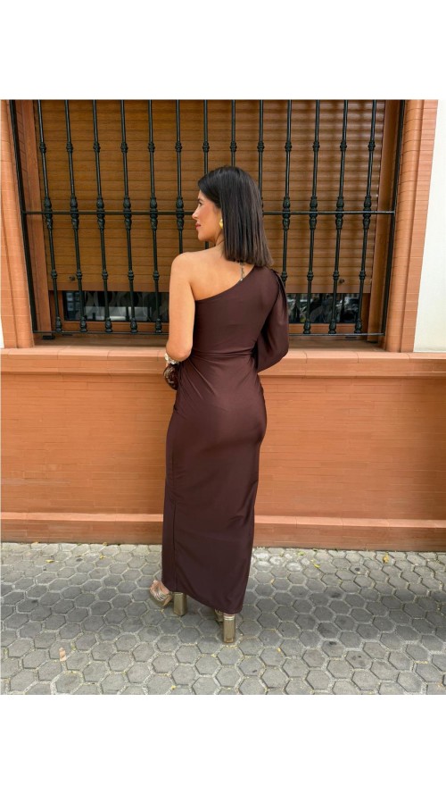 VESTIDO BERLIN MARRON