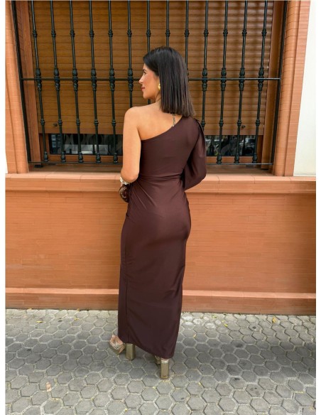 VESTIDO BERLIN MARRON