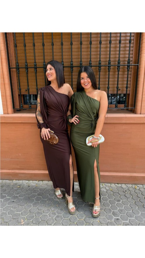 VESTIDO BERLIN MARRON