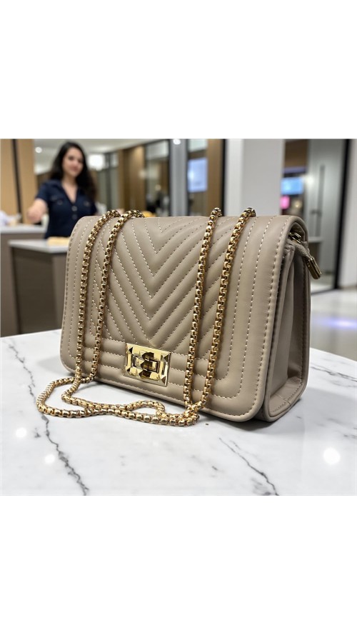 BOLSO PEQUEÑO SOLAPA CAMEL