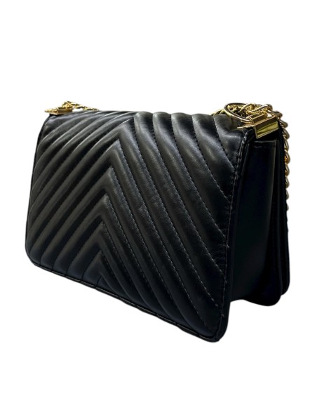BOLSO NAPA ESTILO V NEGRO