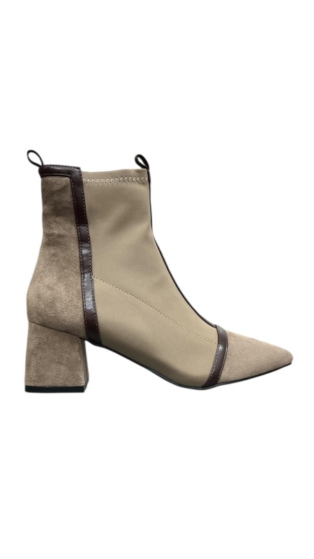 BOTIN ELASTICO CORTES TAUPE