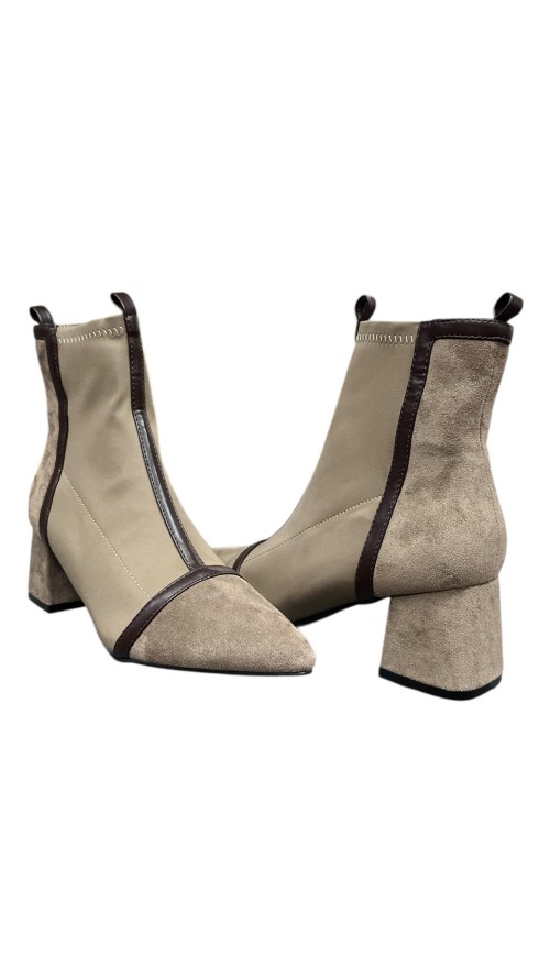 BOTIN ELASTICO CORTES TAUPE
