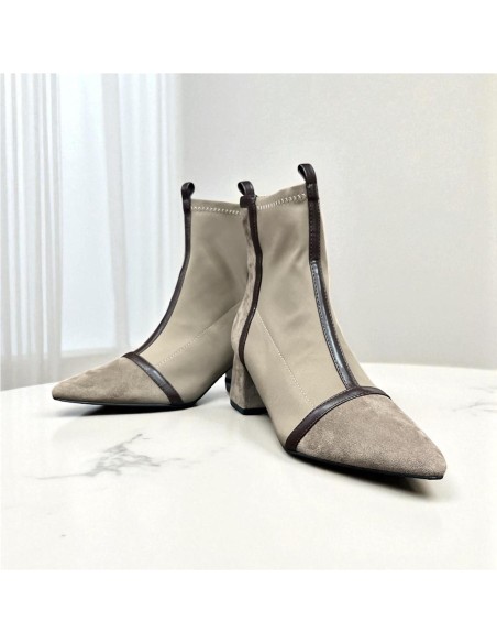 BOTIN ELASTICO CORTES TAUPE