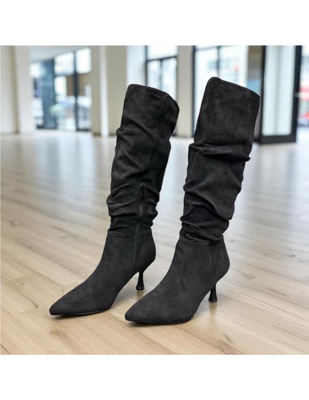 BOTA ARRUGADA SERRAJE NEGRO