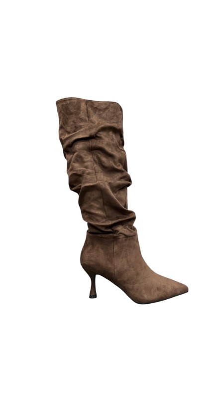 BOTA ARRUGADA SERRAJE MARRON