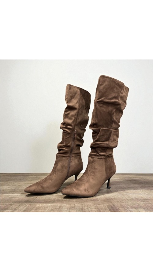 BOTA ARRUGADA SERRAJE MARRON BOTA ARRUGADA SERRAJE MARRON