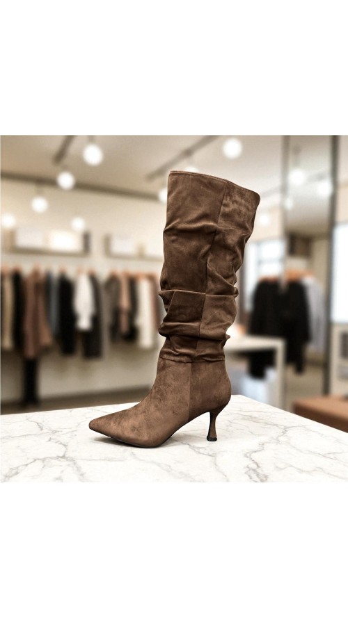 BOTA ARRUGADA SERRAJE MARRON BOTA ARRUGADA SERRAJE MARRON