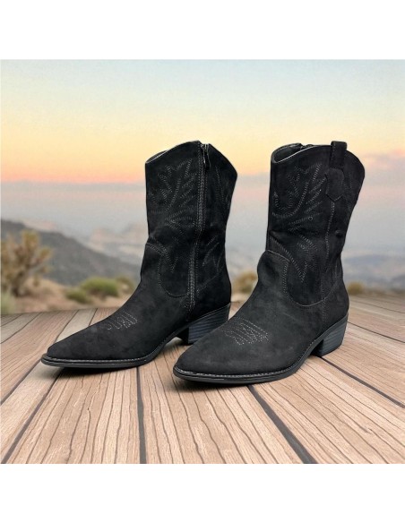 BOTIN COW BOY MEDIA CAÑA NEGRO