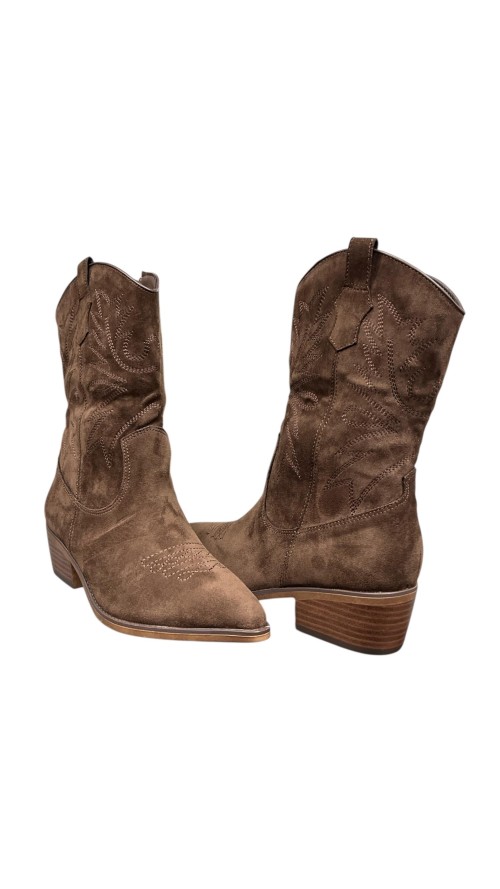 BOTIN COW BOY MEDIA CAÑA MARRON