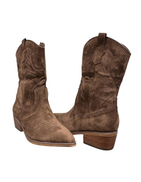 BOTIN COW BOY MEDIA CAÑA MARRON
