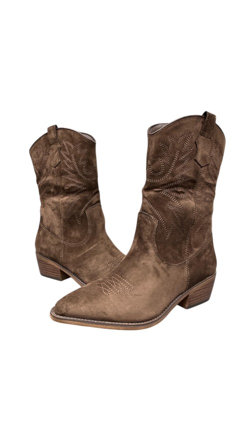BOTIN COW BOY MEDIA CAÑA MARRON