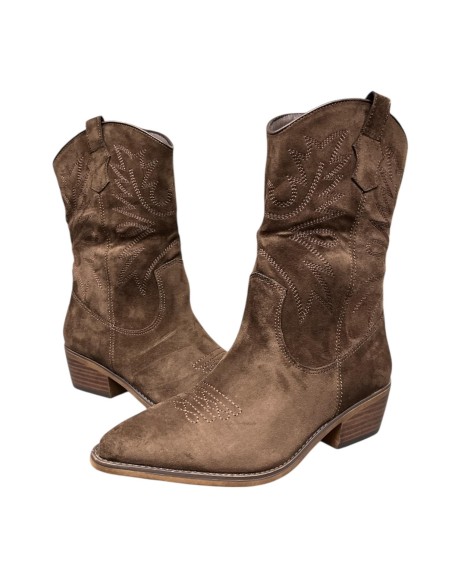 BOTIN COW BOY MEDIA CAÑA MARRON