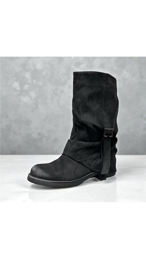 BOTA DOBLE HEBILLA LATERAL NEGRO