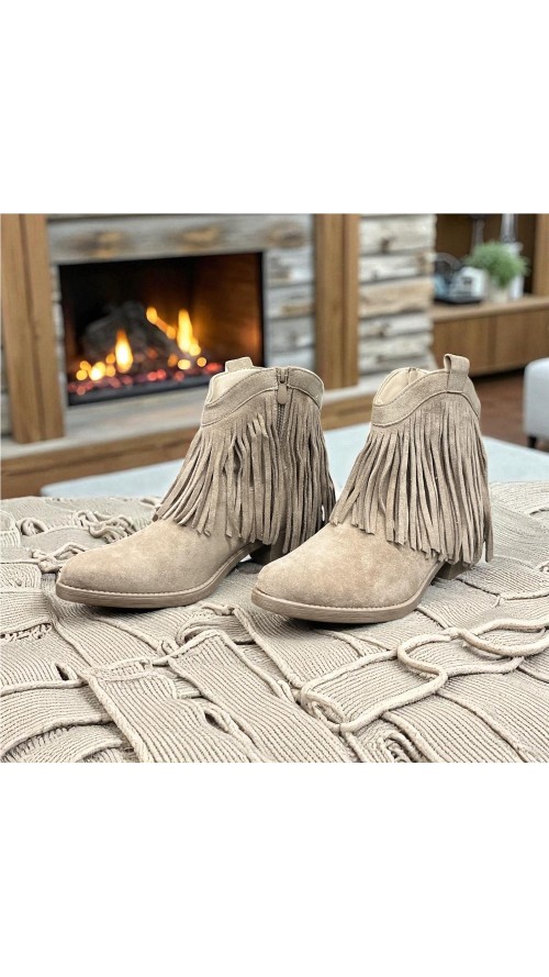 BOTIN FLECOS TAUPE