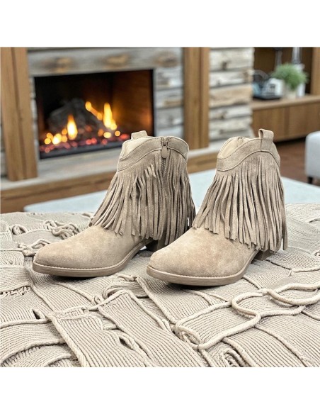 BOTIN FLECOS TAUPE