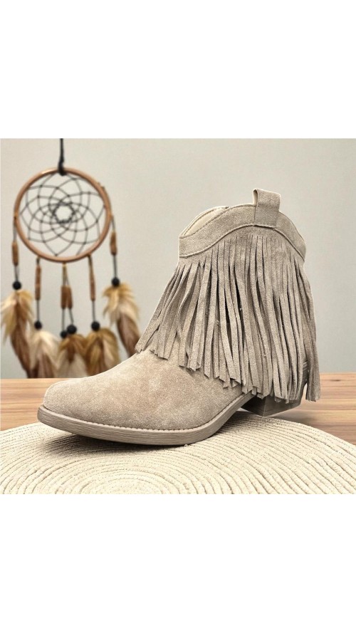 BOTIN FLECOS TAUPE