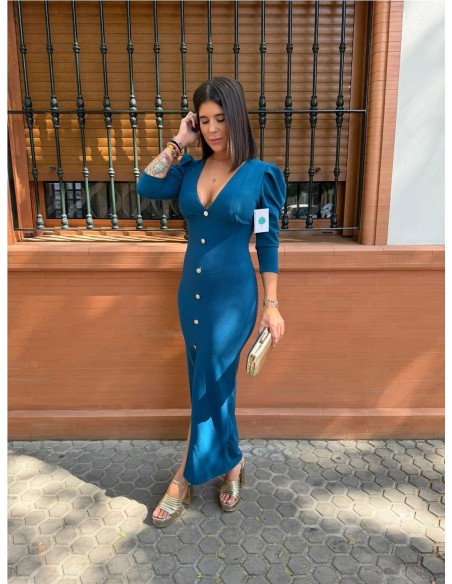 VESTIDO ROBERTA PETROLEO