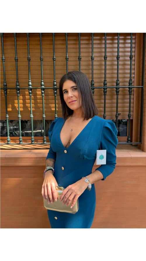 VESTIDO ROBERTA PETROLEO VESTIDO ROBERTA PETROLEO