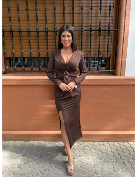 VESTIDO ALMA MARRON
