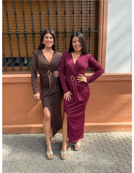 VESTIDO ALMA MARRON