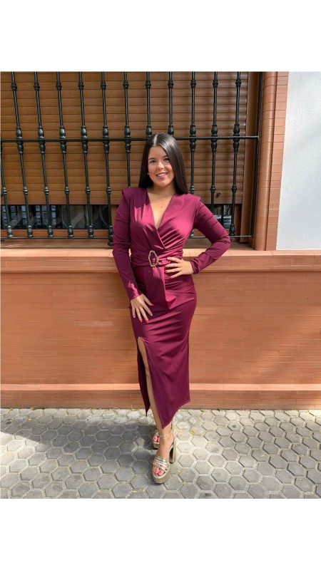 VESTIDO ALMA BURDEOS