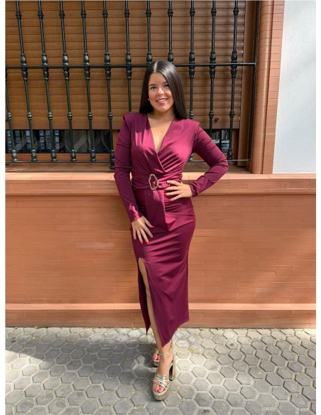 VESTIDO ALMA BURDEOS