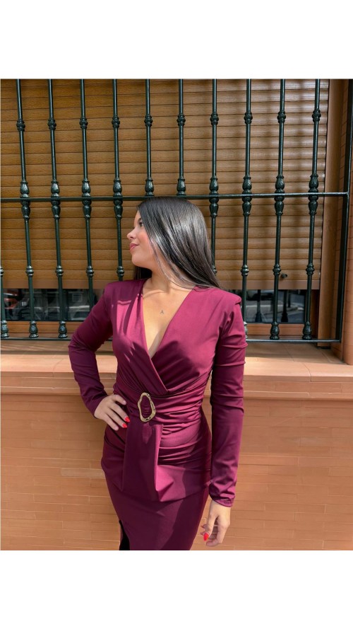 VESTIDO ALMA BURDEOS VESTIDO ALMA BURDEOS