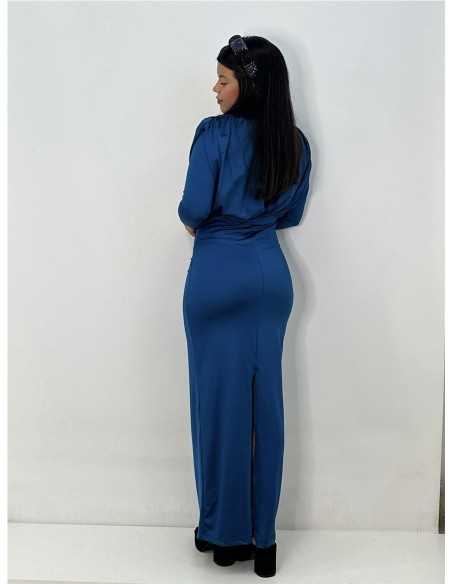 VESTIDO MARIAN PETROLEO