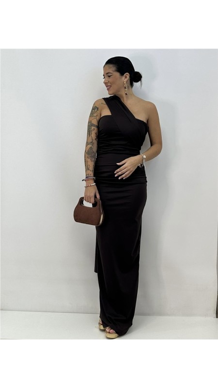VESTIDO NEIRA MARRON