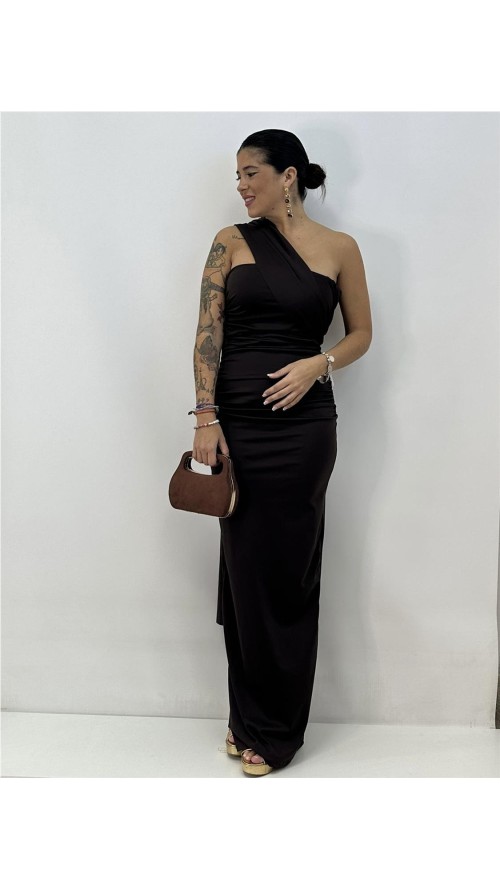 VESTIDO NEIRA MARRON