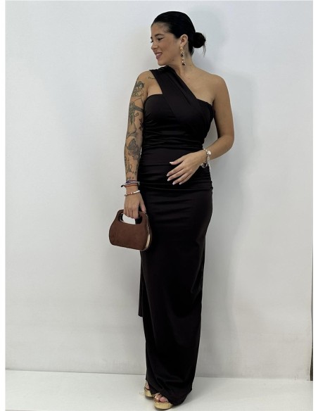 VESTIDO NEIRA MARRON